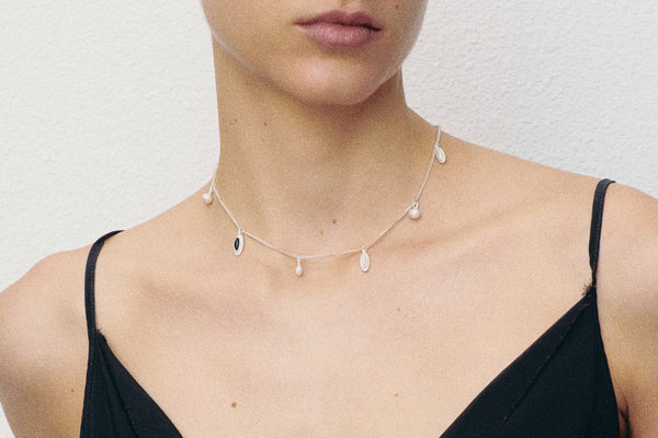 OLIO E ACETO Pure Silver Star Bell Necklace OA08N04